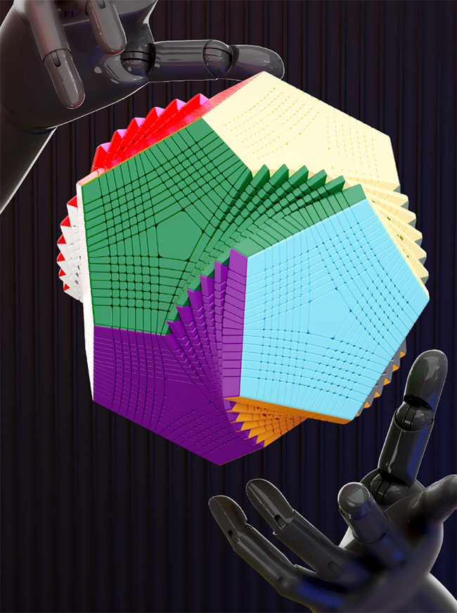 SENGSO 15-Layers Megaminx Cube Stickerless